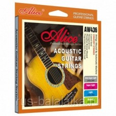 Комплект струн для акустической гитары, фосфорная бронза, 10-47, Alice AW436P-XL