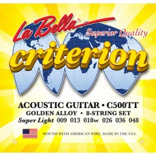 Комплект струн для акустической гитары 009-048 La Bella C500TT Criterion 