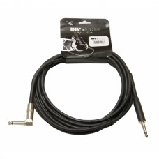 Invotone ACI1204BK - инструм. кабель, mono jack 6,3 <-> mono jack 6,3 угловой, длина 4 м (черный)