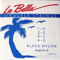 Комплект струн для укулеле сопрано La Bella 15-BLACK