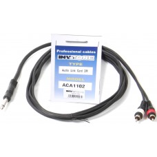 Аудио кабель, Invotone ACA1102 mono jack 6,3 <-> 2 x RCA, длина 2 м